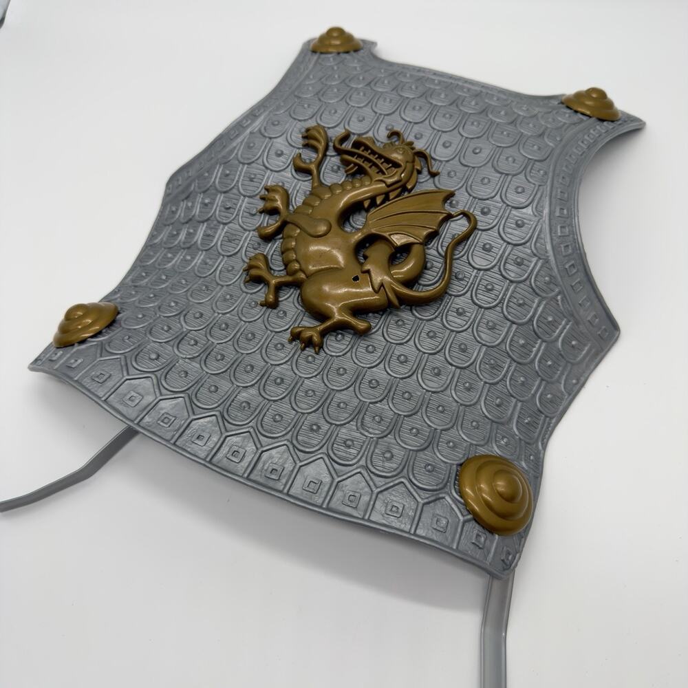 Fantasy Dragon Armor Chest Plate Medieval Costume Breastplate Cosplay Kids Gray